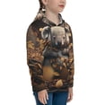 thumbnail image 3 of Salouo Cute Fallen Leaf Koala Pattern Hoodie Sweatshirt for Youth, Fall Pullover Hoodie Sweatshirt Long-Sleeve Pullover Hooded Sweatshirt-X-Large, 3 of 6