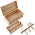 thumbnail image 3 of 7 Elements Wooden Art Supply Storage Organizer - Large Beechwood Artist Tool Box with Drawer, 3 of 6