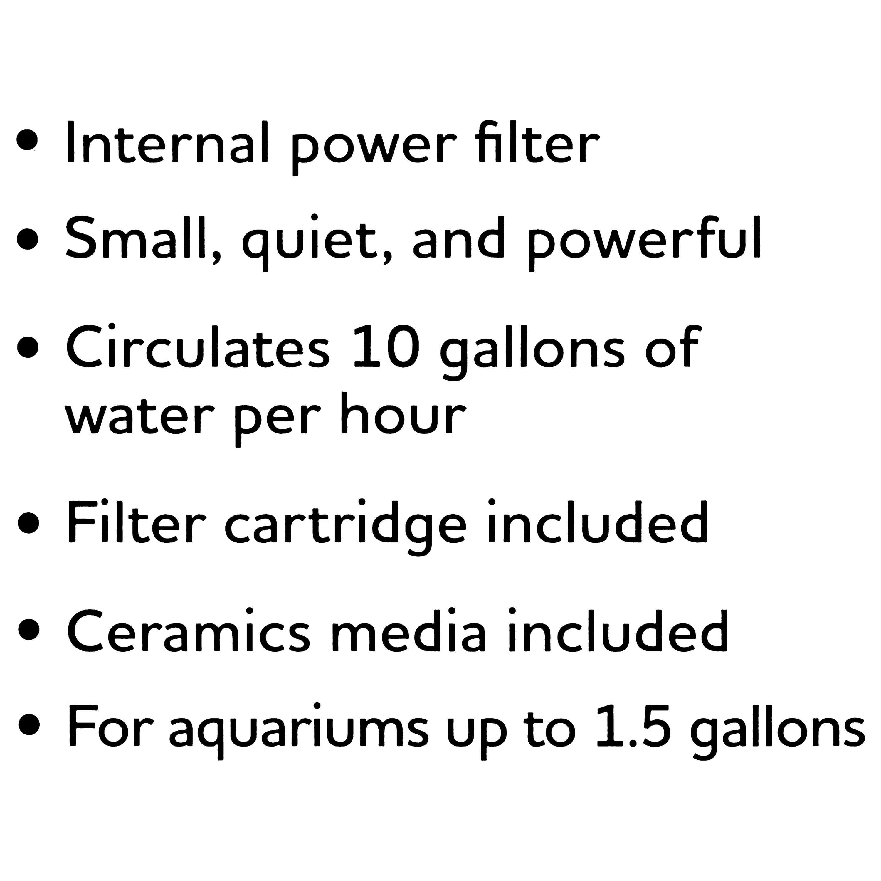 Vibrant Life Internal Power Aquarium Filter, for 1-1.5 Gallon Tanks