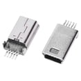 thumbnail image 3 of 10 pieces Mini USB Type B Male 180 Degree 5 Pin SMD for Soldering Jack Connector, 3 of 8