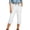 White, variant on Capri Jeans for Stretch Casual Elastic Waist Wide Straight Leg Plus Size Pull On Denim Capris Loose Summer Pants Workout Pants with Pockets for Women