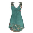 thumbnail image 6 of MYAOYI Women's Dress Vintage Boho Floral Sleeveless V Neck Summer Dress Casual Babydoll Tank Sundress, 6 of 7