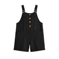 thumbnail image 5 of Women's Pants, Cotton Linen Blend, Solid Sleeveless Suspender Mini Jumpsuit, Pocket Long Pants for Women, Casual Spring Daily Vacation | TruHer,Black L, 5 of 6