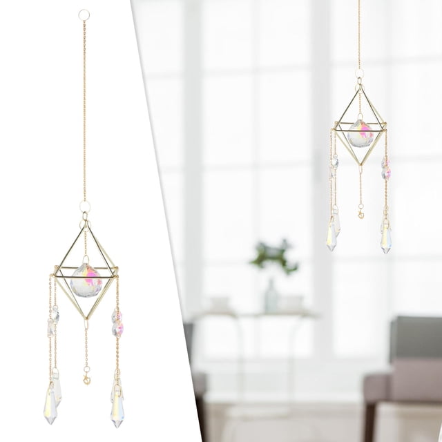 de cristal geométricas rainbow making Drop Colgantes candeliere Cortina Lámpara Prismas de cadena para la decoración Colco Colgantes Colgantes