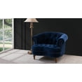 thumbnail image 5 of La Rosa Victorian Tufted Accent Chair Navy Blue, 5 of 11