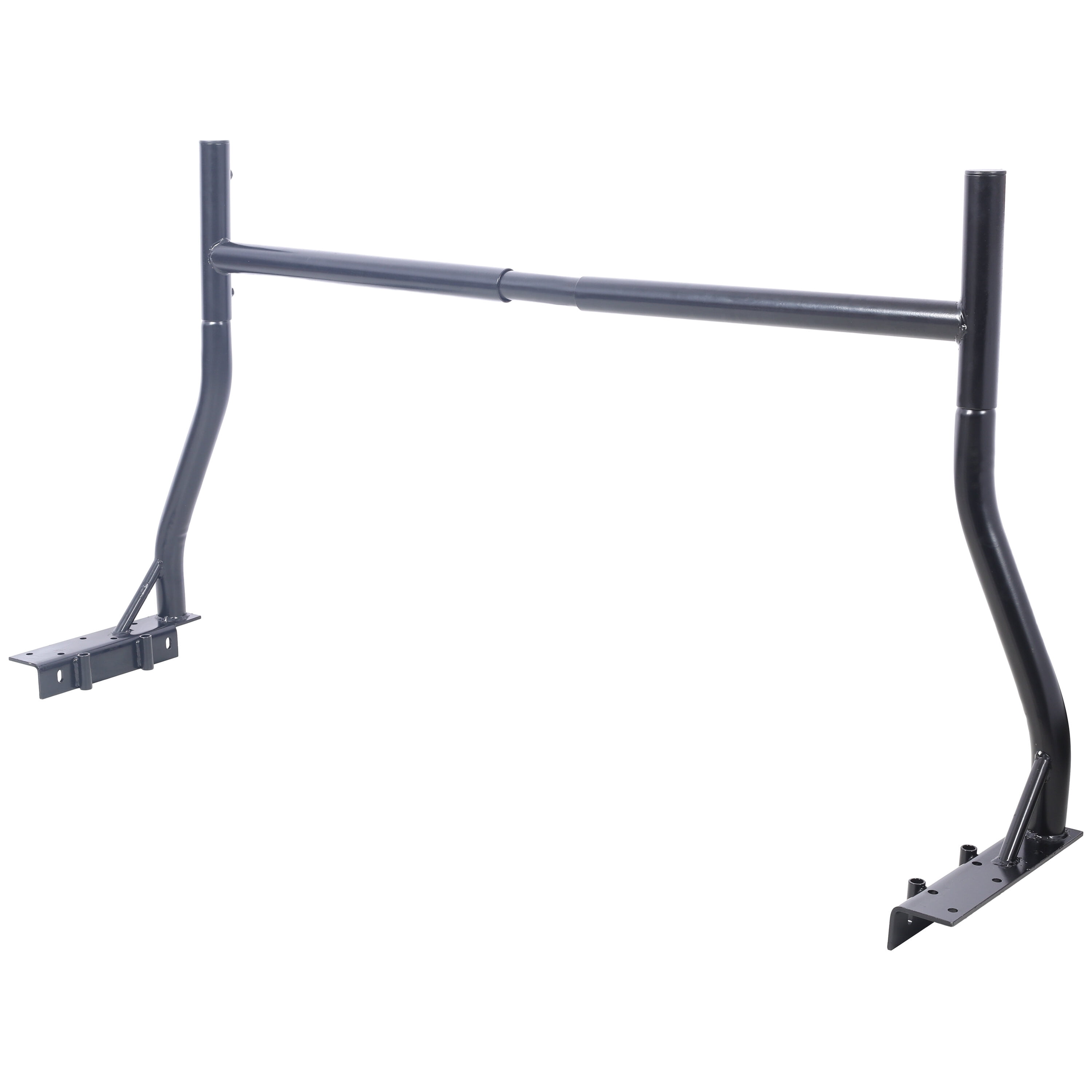 Double Size , 800Ibs Capacity Extendable Steel Pick-Up Truck Ladder Rack Two-bar Set - Black, Black ,Steel ,
