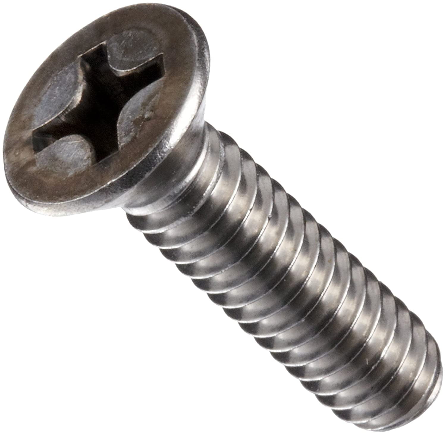 M8-1.25 Threads Plain Finish Pack of 10 Phillips Drive Small Parts Stainless Steel Machine Screw Pan Head 25mm Length 