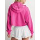 thumbnail image 4 of Sudadera Holgada Informal de Larga con Capucha para Mujer, Color Liso, Estilo Otoño Rosa Roja S, 4 of 9