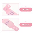 thumbnail image 3 of Nestingho 100Ud Brazaletes De Identificación Infantil Ajustables Con Espacio Para Datos Médicos En PVC Rosa, 3 of 6