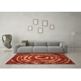 thumbnail image 3 of Ahgly Company Indoor Square Abstract Orange Modern Area Rugs, 5' Square, 3 of 4