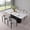 gray, variant on Modern 7-Piece Faux Marble Dining Table Top with Boucle Chairs in White Dining Room Set for Kitchen