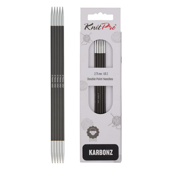 Knitting Needles KnitPro Karbonz Double Pointed 15cm US2