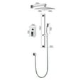 thumbnail image 6 of Boyel Living 10 inches Rain Shower System Wall Mount Dual Shower Heads with Adjustable Handheld Shower Chrome, 6 of 9