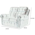 thumbnail image 5 of Saltoro Sherpi Nailhead Trim Leatherette Reclining Loveseat with Rolled Armrests, Brown, 5 of 5
