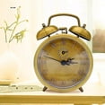 thumbnail image 4 of Reloj despertador mecánico retro, silencioso, dorado, con mecanismo de relojería, vintage, para mesita de noche, moderno, de cobre puro, para decoración de dormitorio s202412241017, 4 of 5