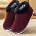 thumbnail image 6 of jsaierl Women's Suede Flat Heel Ankle Boots Winter House Slippers with Fuzzy Faux Fur Collar,Memory Foam Slip on House Shoes Indoor Outdoor Rubber Sole, 6 of 6