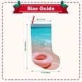 thumbnail image 3 of Lsque Pink Float Ring On Beach Pattern 18 Inch Christmas Stockings, Festive Holiday Stocking for Christmas Decorations Holiday Decor, 3 of 7