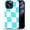 Blue Twist Check, variant on for iPhone 11 Pro Max Case, [Hybrid 2-Layer Hard Shell] Military-Grade Protection, All-Around Shockproof, Silicone Protective Phone Case for iPhone 11 Pro Max - Coloring Mushroom
