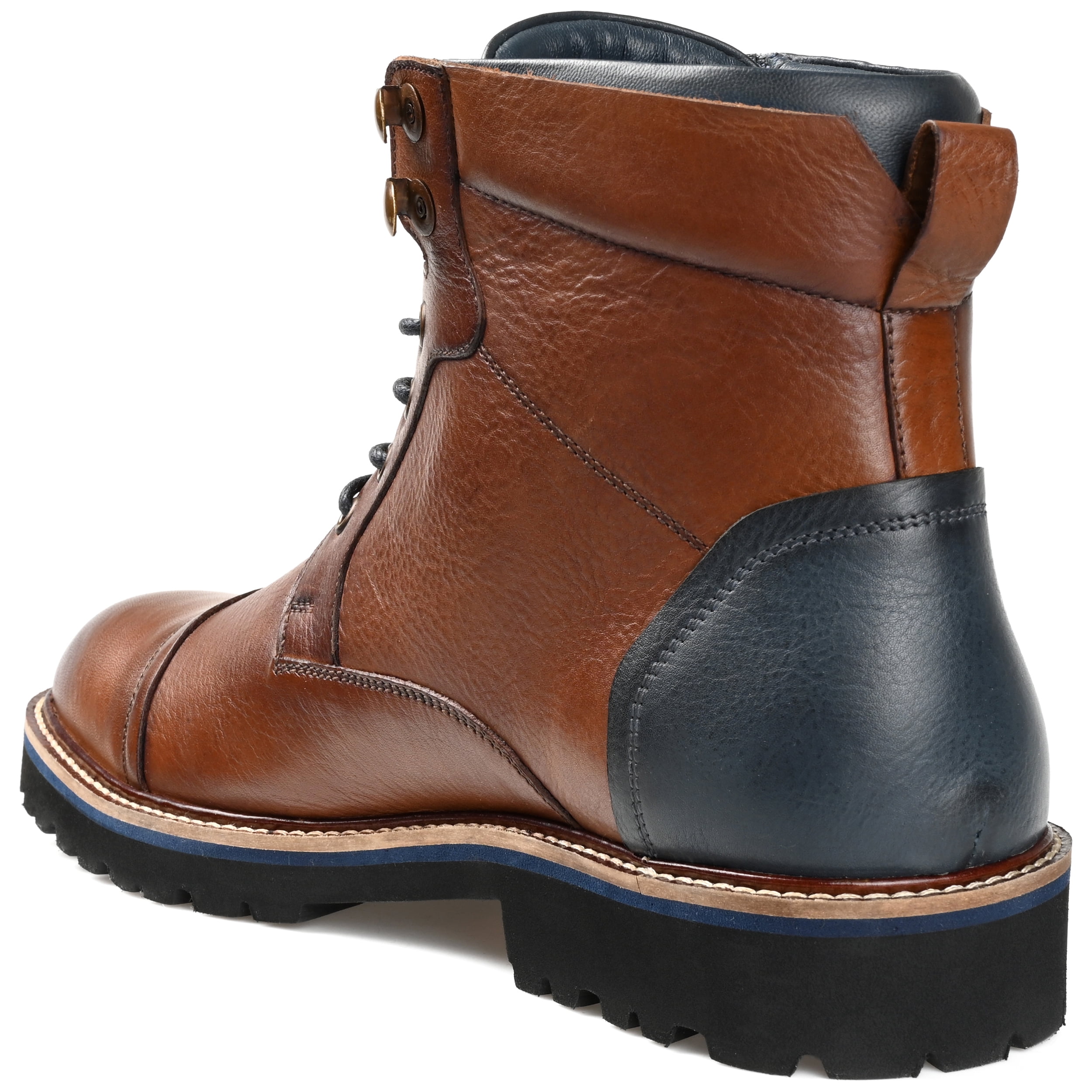 Thomas and Vibe Men\'s Red Plaid Cap-Toe Lace-Up Boots. 9.5 Thomas & Vine Mens Reddick Cap Toe Ankle Boot | HSN main image 4