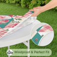 thumbnail image 5 of Pioneer Flower Floral Print Pattern Round Fitted Tablecloth with Elastic Edge,Dining Table Cover Waterproof,Outdoor Round Tablecloth for Camping,Dining,Indoor and Outdoor, 5 of 7