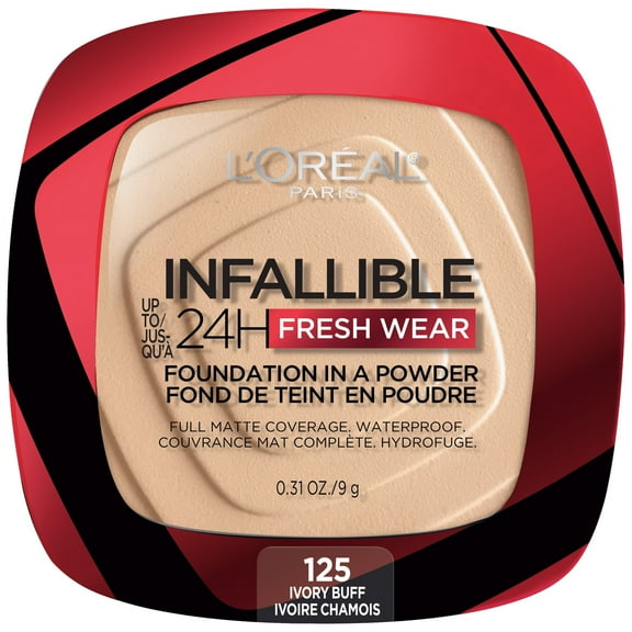 L'Oreal Paris Infallible Pressed Powder, Ivory Buff, 0.31 oz, Longwearing