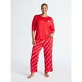 thumbnail image 2 of Joyspun Women's Dreamy Soft Collection Long Sleeve Sleep Top and Straight Leg Pants Pajama Set, 2-Piece, Sizes XS-3X, 2 of 4