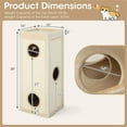 thumbnail image 3 of Demi Bonn 39" Indoor Cat Cave Bed, Cat House Scratcher Furniture, Cat Condo with Scratching Posts, 3 Hideaways, 4 Soft Plush Cushions, Beige, 3 of 11