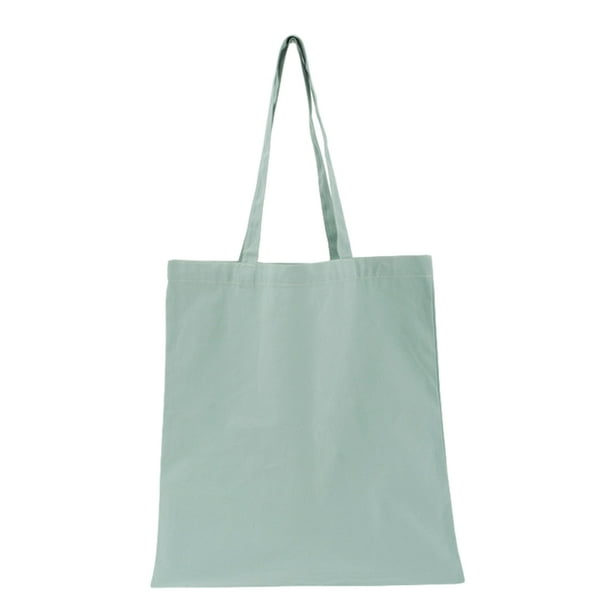 Qarigey Capacidad grande del bolso de compras resistente y durable hecho con la bolsa de asas de la capacidad grande del algodón de la Bolsas de mensajero y de hombro té verde