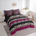 thumbnail image 3 of jejeloiu Jungle Cheetah Print 7 Pieces Bedding Comforter Set,Leopard Zebra Texture Full Bedding Set,Geometric Lines Abstract Fitted Sheet Flat Sheet For Teens,Super Cozy Room Decor Reversible, 3 of 8