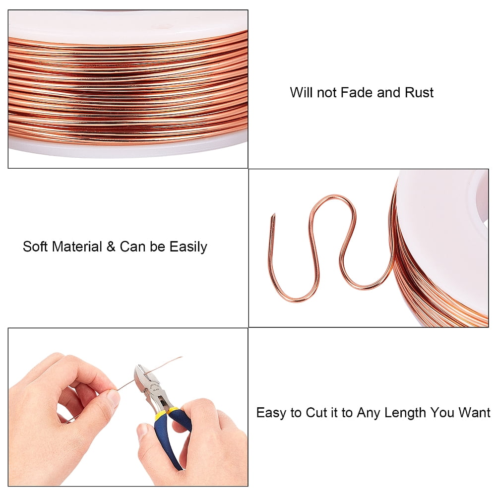 DIY Jewelry Kits with Aluminum Wire and Iron Side Cutting Pliers Coral 1mm about 23m/roll 6rolls/set