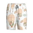 thumbnail image 4 of Wukai Air Balloon and Flower Men’s Short Pajama Pants With Pockets Soft Sleep Pj Shorts for Men-4X-Large, 4 of 6