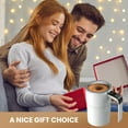thumbnail image 5 of 2026 Upgraded Electric Coffee Mug with a Built-In LCD Thermometer, Perfect for Brewing Cofee, Milk, Cocoa, 304 Stainless Steel Self Stirring Coffee Mug Wamer (White), 5 of 5