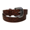 thumbnail image 3 of 30  Western 1-1/2" Floral Tooled Full-Grain Brown Leather Belt 26RS04, 3 of 4
