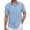 Sky Blue, variant on Short Sleeve Shirt Jacquard Pattern Casual Button Down Open Collar Comfortable Breathable Top