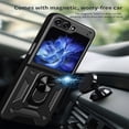 thumbnail image 6 of ELEHOLD for Samsung Galaxy Z Flip7 Case, Military Grade 360-degree Ring Kickstand Lens Cover Shockproof Heavy Duty Protective Case for Samsung Galaxy Z Flip7,Red, 6 of 6