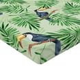 thumbnail image 4 of Ambesonne Birds and Nature Fitted Sheet, Exotics Toucan Art, Full Size, Purpleblue Fern Green, 4 of 5