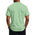 thumbnail image 5 of OIOLOYJM Henley Shirts for Men Cotton Short Sleeve Stretchy Breathable Lightweight Muscle Fit T Shirt Fashion Basic Athletic Workout Tee Top Light Green 4XL, 5 of 6