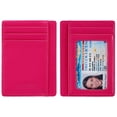 thumbnail image 5 of Rfid Blocking Slim Credit Card Holder Thin Minimalist Front Pocket Genuine Leather Wallet with Id Card Window, 5 of 7