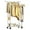 White, variant on Double Rods Clothes Rack for Hanging Clothes, Rolling Clothing Rack with Side Hooks, Bottom Shelves, 360° Wheels, Garment Racks for Bedroom, Laundry, Living Room, Black
