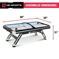 thumbnail image 3 of MD Sports Titan 7.5' Air Powered Hockey Table, Overhead Scorer, Black/Silver, 3 of 11