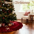 thumbnail image 7 of Sanmadrola Christmas Tree Skirt Red Luxury Ruffled Velvet Plush Fur Skirts Christmas Decorations Indoor Xmas Ornaments Holiday Decor for Home Party Holiday Decorations, 36in, 7 of 7