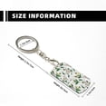 thumbnail image 3 of Uemuo Lilies Flowers Pattern Rectangular Metal Keychain - Durable, Stylish, and Personalized Key Ring for Men and Women,Engraved Keychain,Gift Slim Sturdy Keychain, 3 of 7