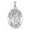 White Gold, variant on Saint Gianna Beretta Molla Round Religious Medal - 1 Inch X 1 Inch - Sterling Silver