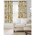 thumbnail image 2 of Botanical Sunflowers Kitchen Curtains Summer Flower Butterfly Country Cafe Short Curtains for Bathroom Blackout Window Curtain Grommet Small Window Treatment Drapes for Bedroom Living Room 52"x45"x2, 2 of 9