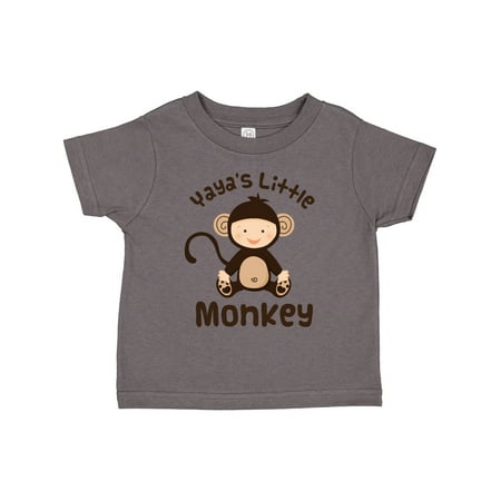 

Inktastic Yaya Little Monkey Grandchild Gift Toddler Boy or Toddler Girl T-Shirt