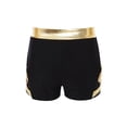 thumbnail image 4 of Haitryli Kids Girls Dance Shorts Metallic Bow Rhinestone Shorts For Gymnastics Ballet Dance Stage Performance Outfits Gold 12, 4 of 7