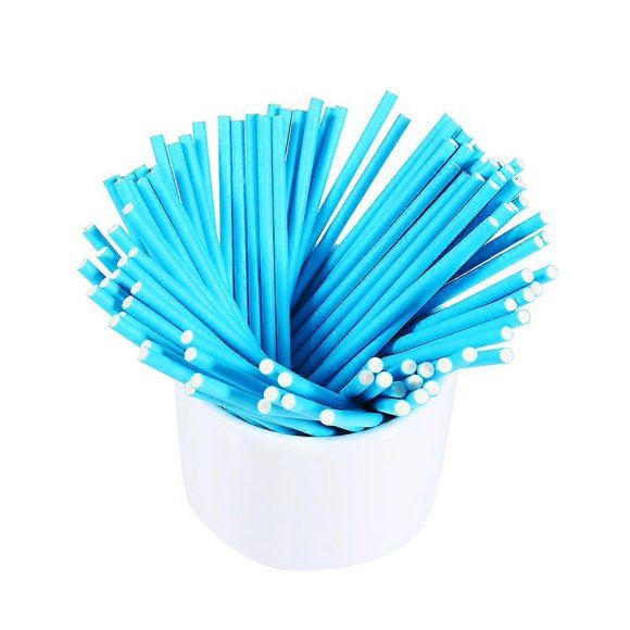 10cm Blue 100 Pcs/Set Colorful Lollipop Sticks Cake Pop Sticks for Candy Chocolate