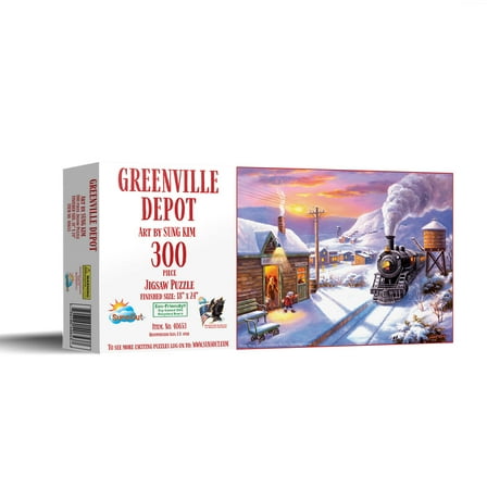 SUNSOUT INC - Greenville Depot - 300 pc Jigsaw Puzzle by Artist: Sung Kim - Finished Size 18" x 24" - MPN# 40653