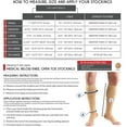 thumbnail image 2 of 30-40 mmHg Compression Stockings for Men and Women, Knee High Length, Open Toe, Beige, Small, 2 of 5