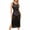 Black, variant on Alkepwun Bathing Suit Cover up for Women Summer Casual See Through Crochet Mesh Swim Suit Dress V-Neck Sleeveless Tie Side Slit Long Beach Dress